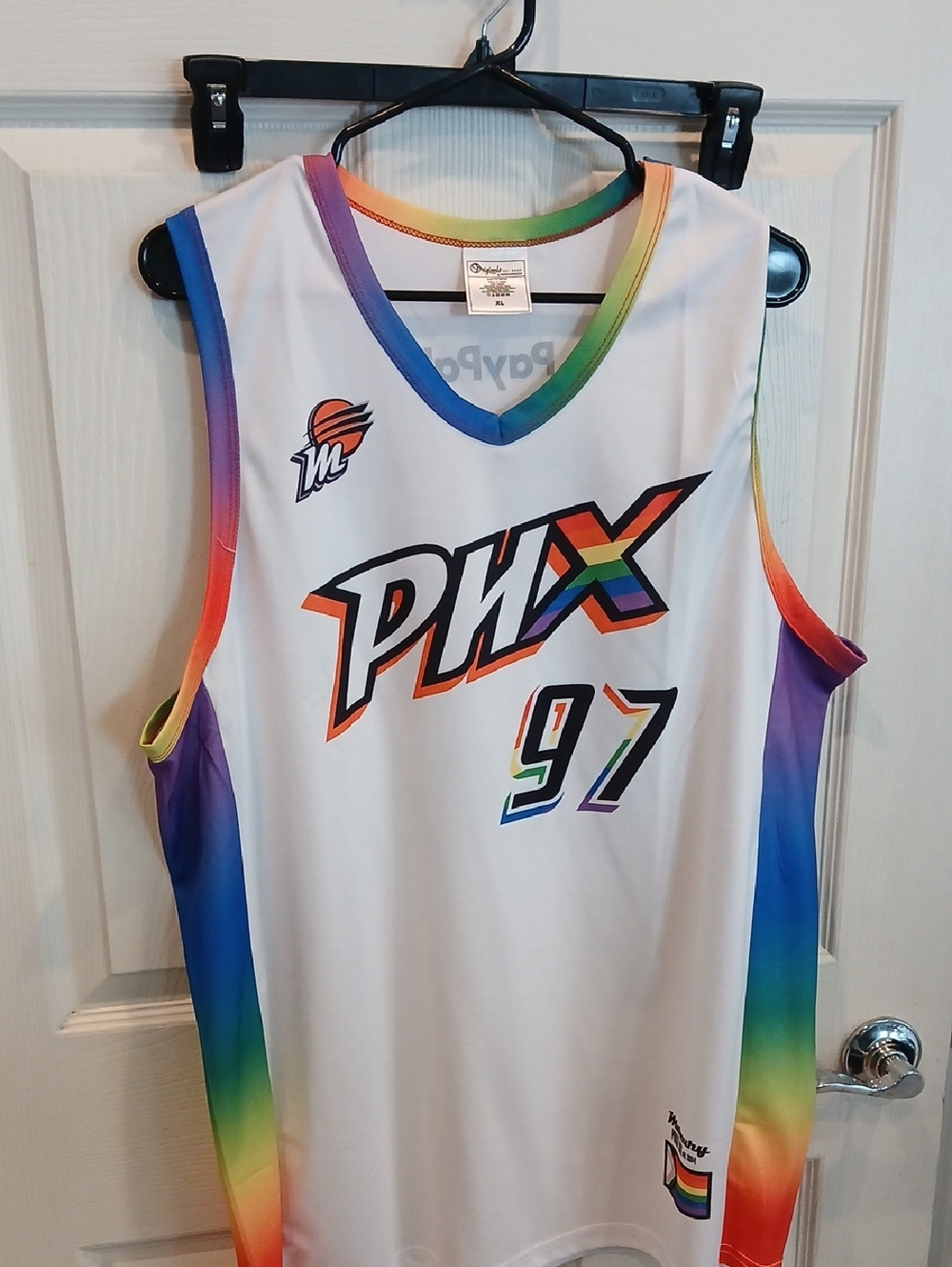 PHX Mercury Pride Rainbow Trim Basketball Tank Top